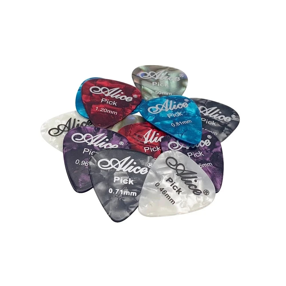 Electric Guitar Pick Pack - アリスギターピック 6 個セルロイドメディエーター厚さ 0.46 0.71 0.81
