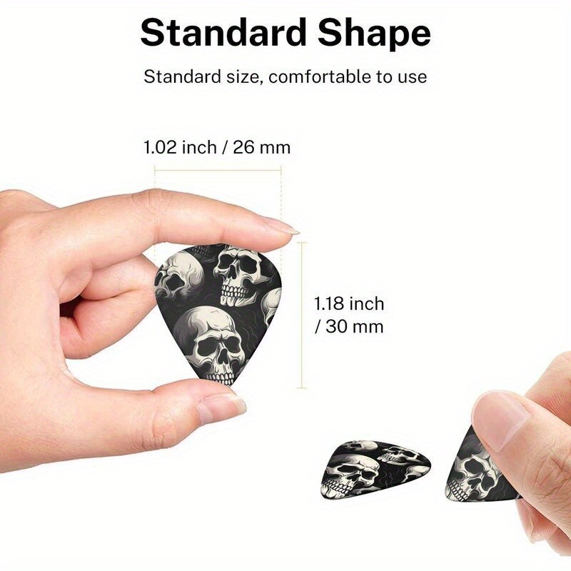 新しいギターピックセット 6 個セット - エレキ/ベース用 - Electric Guitar Pick Pack のレビューと価格